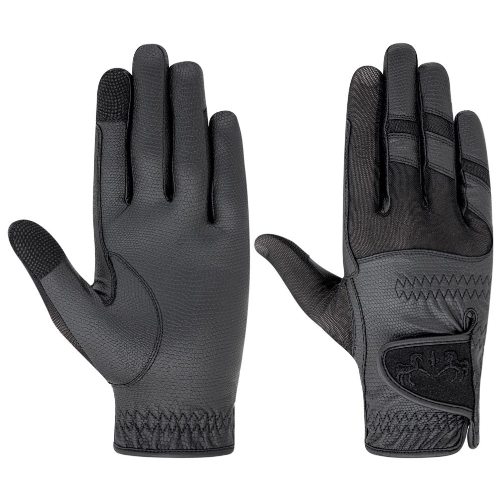 black riding gloves
