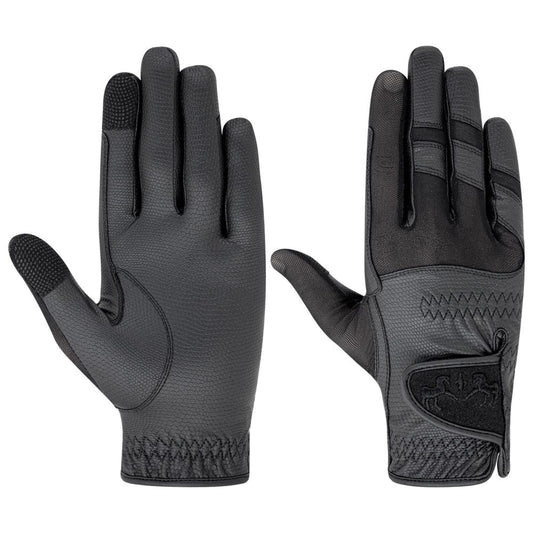black riding gloves