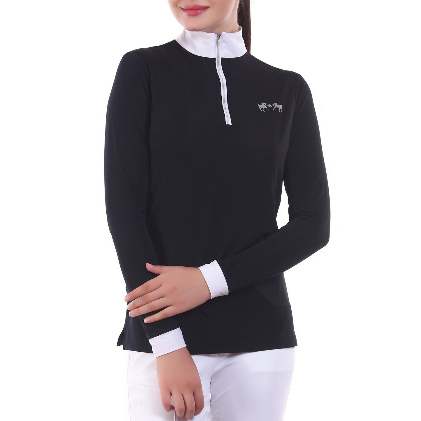 black long sleeve riding shirt
