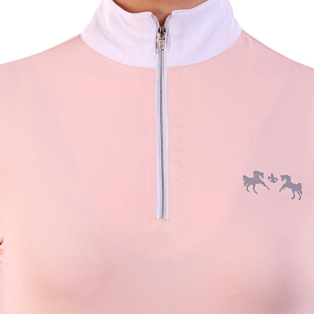 pink long sleeve riding top