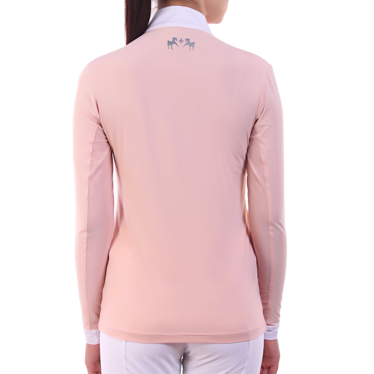 pink long sleeve riding shirt