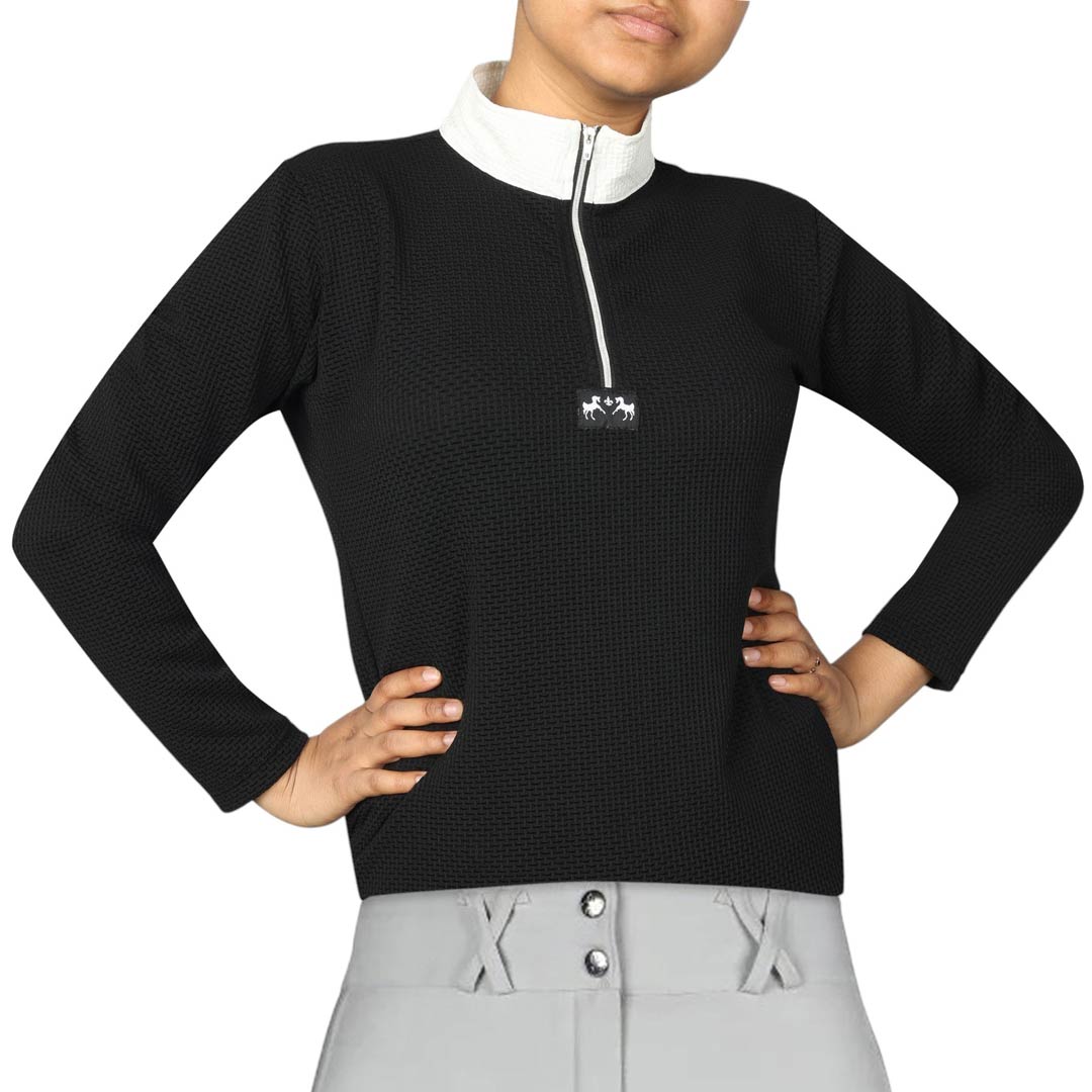 black long sleeve riding shirt