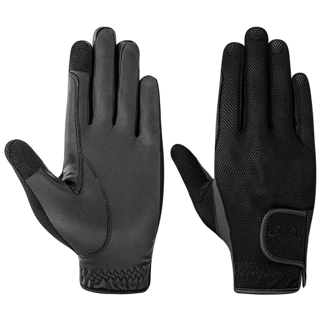 black riding gloves
