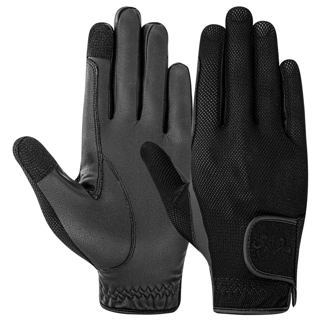 black riding gloves