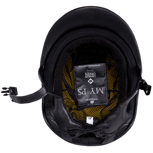 Black riding helmet