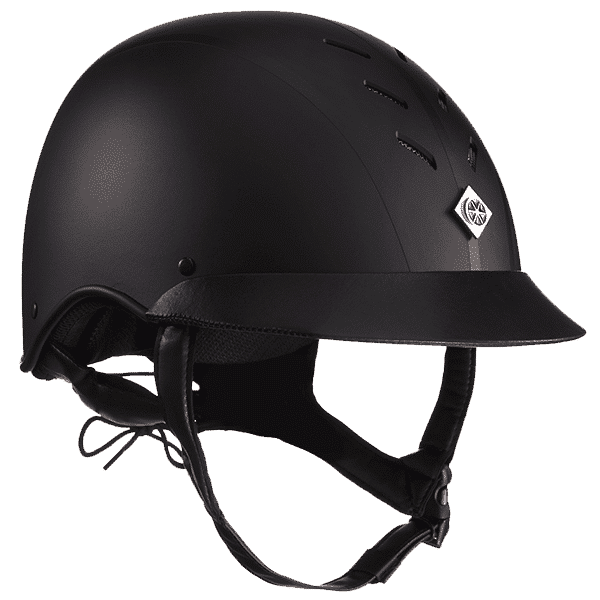 Black riding helmet