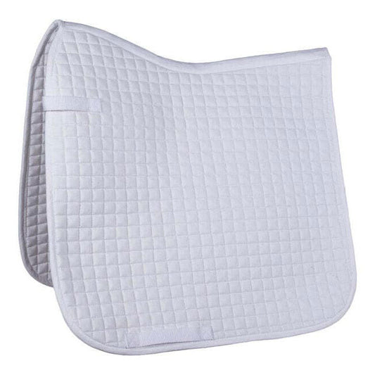 white quilted saddle pad