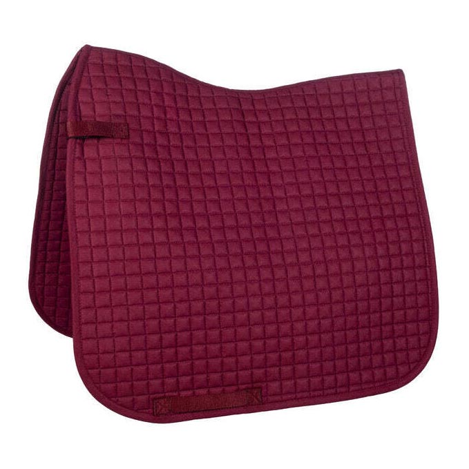 red quilted saddle pad