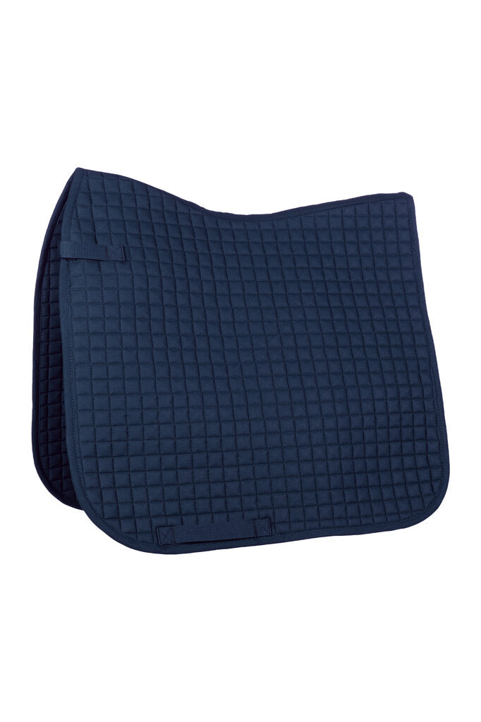blue quilted saddle pad