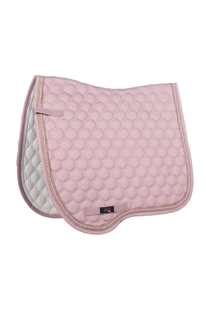 pink quilted saddle pad