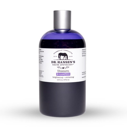 Dr. Hansen's Unicorn Shampoo bottle on a white background