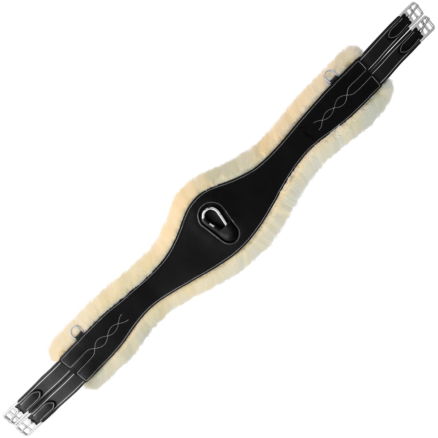 Black and beige equestrian girth 
