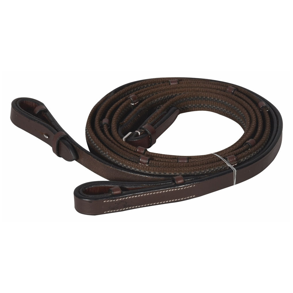 brown rubber reins