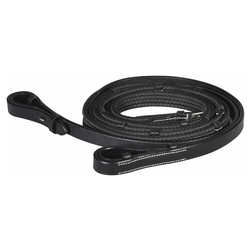 black rubber reins