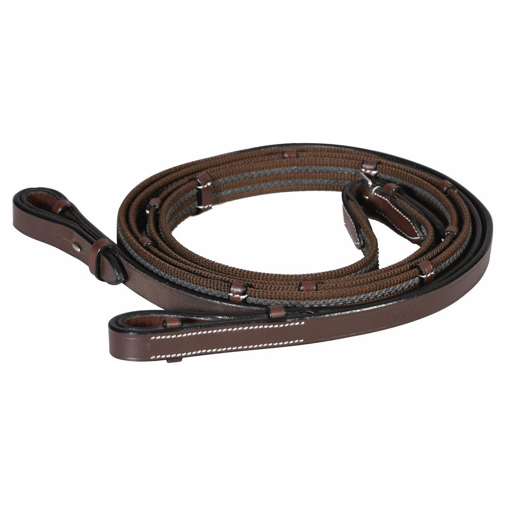 brown rubber reins