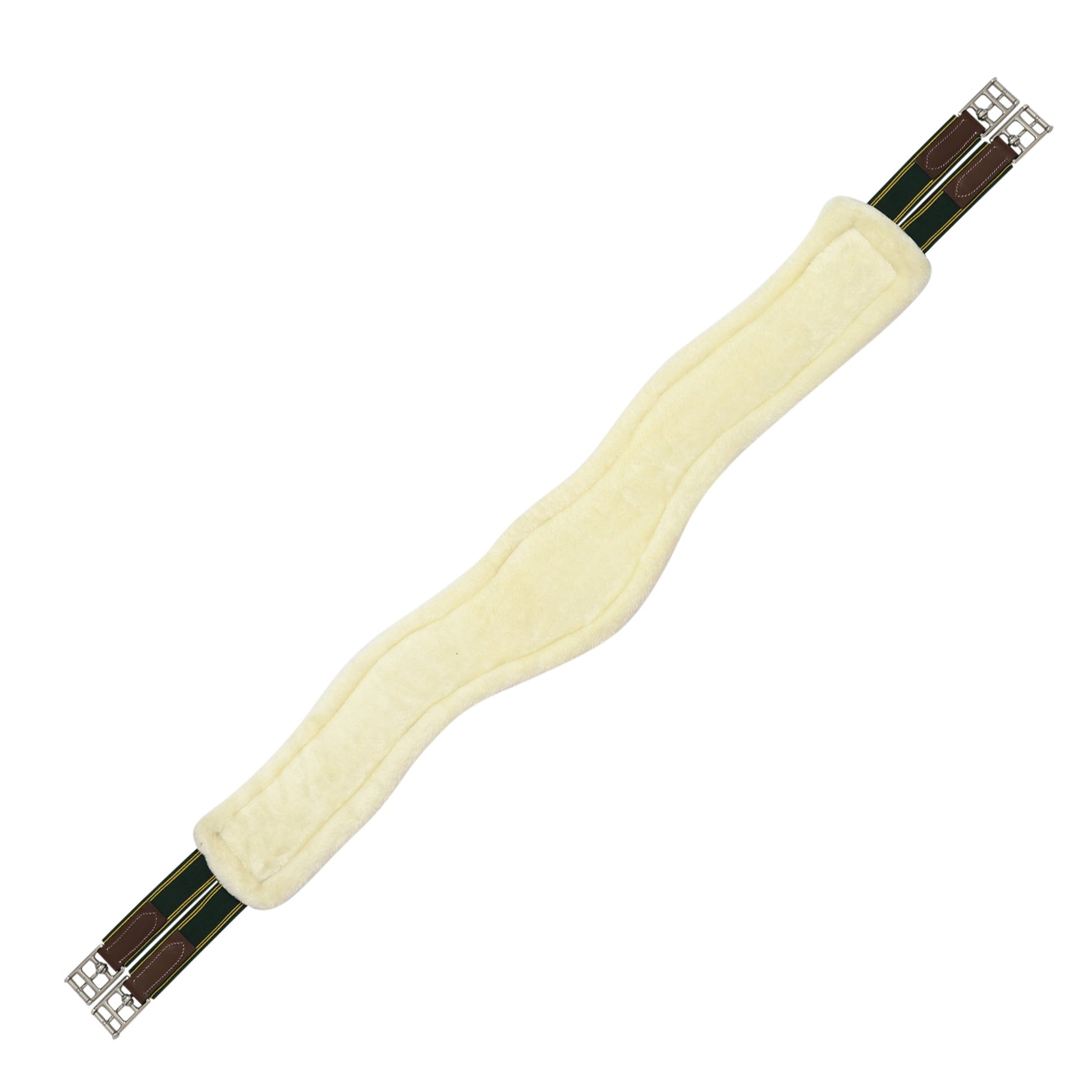 brown leather girth with sherpa fleece