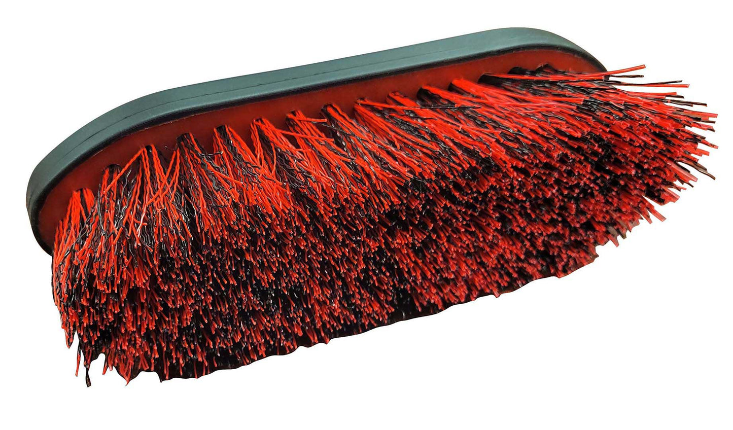 red and black horse brush