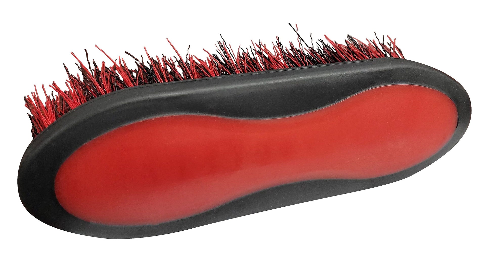 red and black horse brush