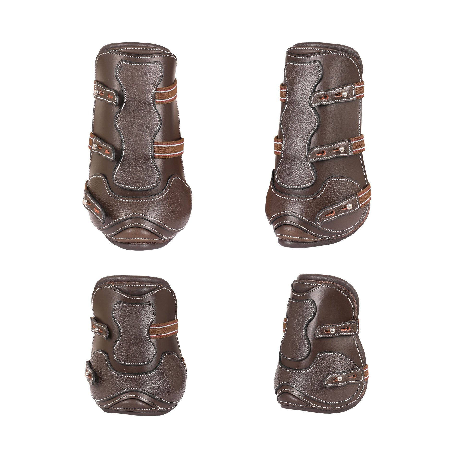 brown leather horse boots