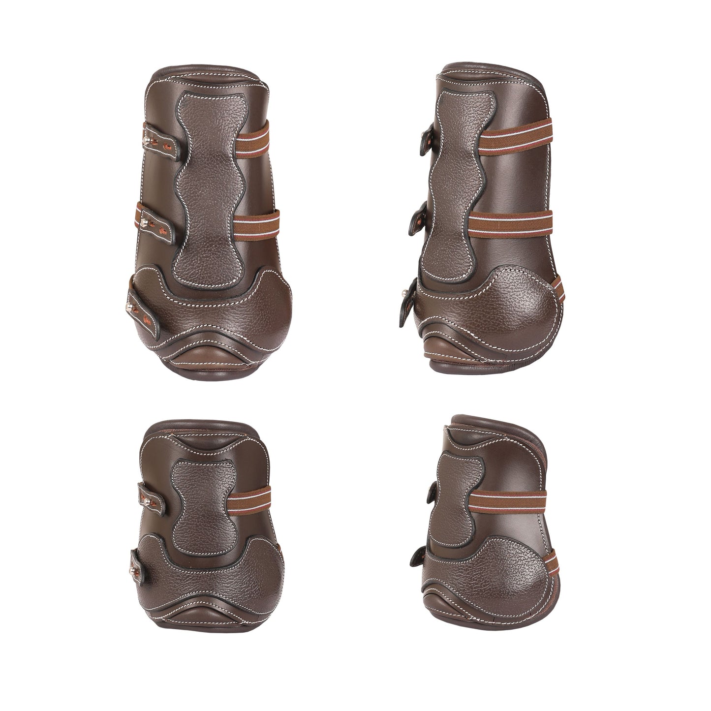 brown leather horse boots