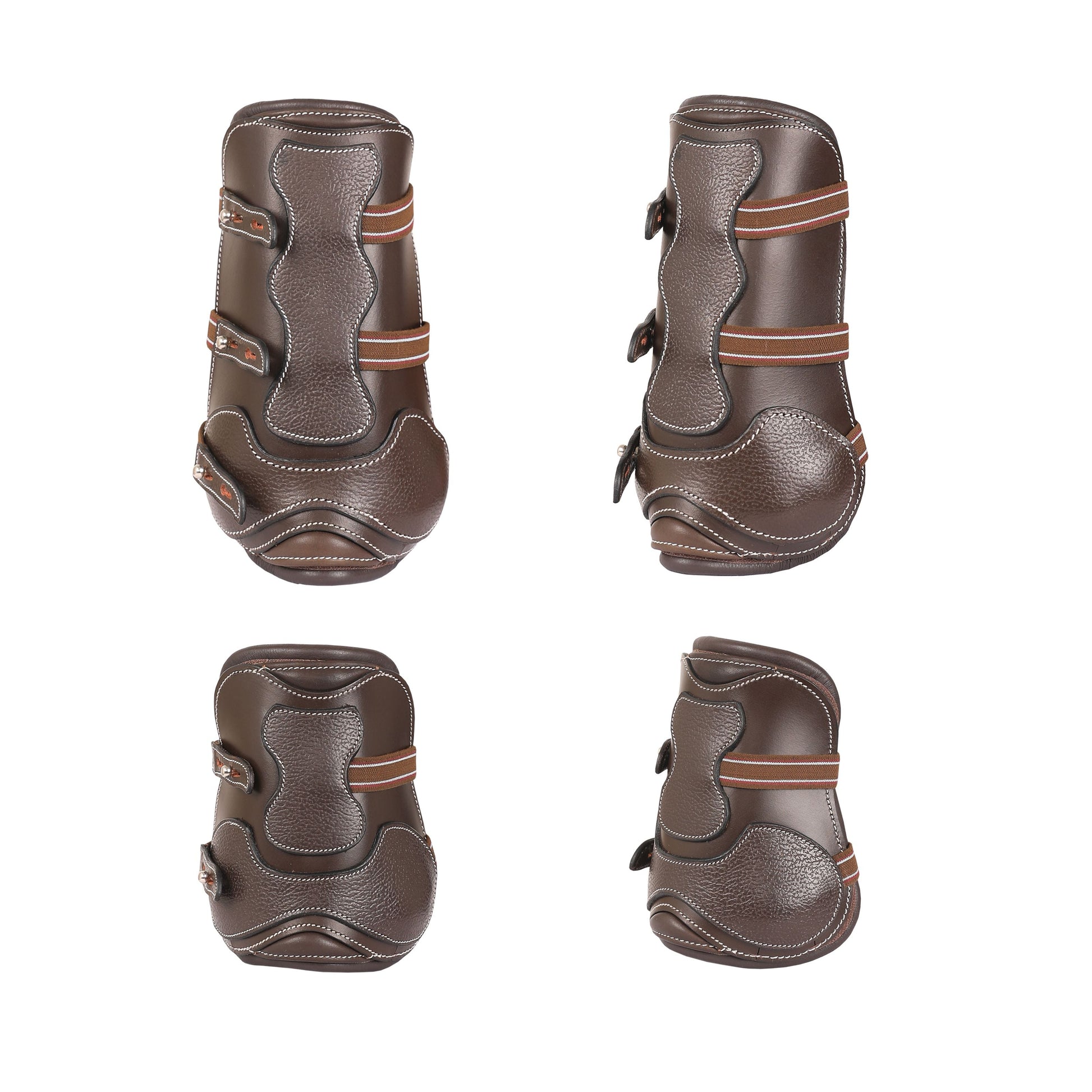 brown leather horse boots