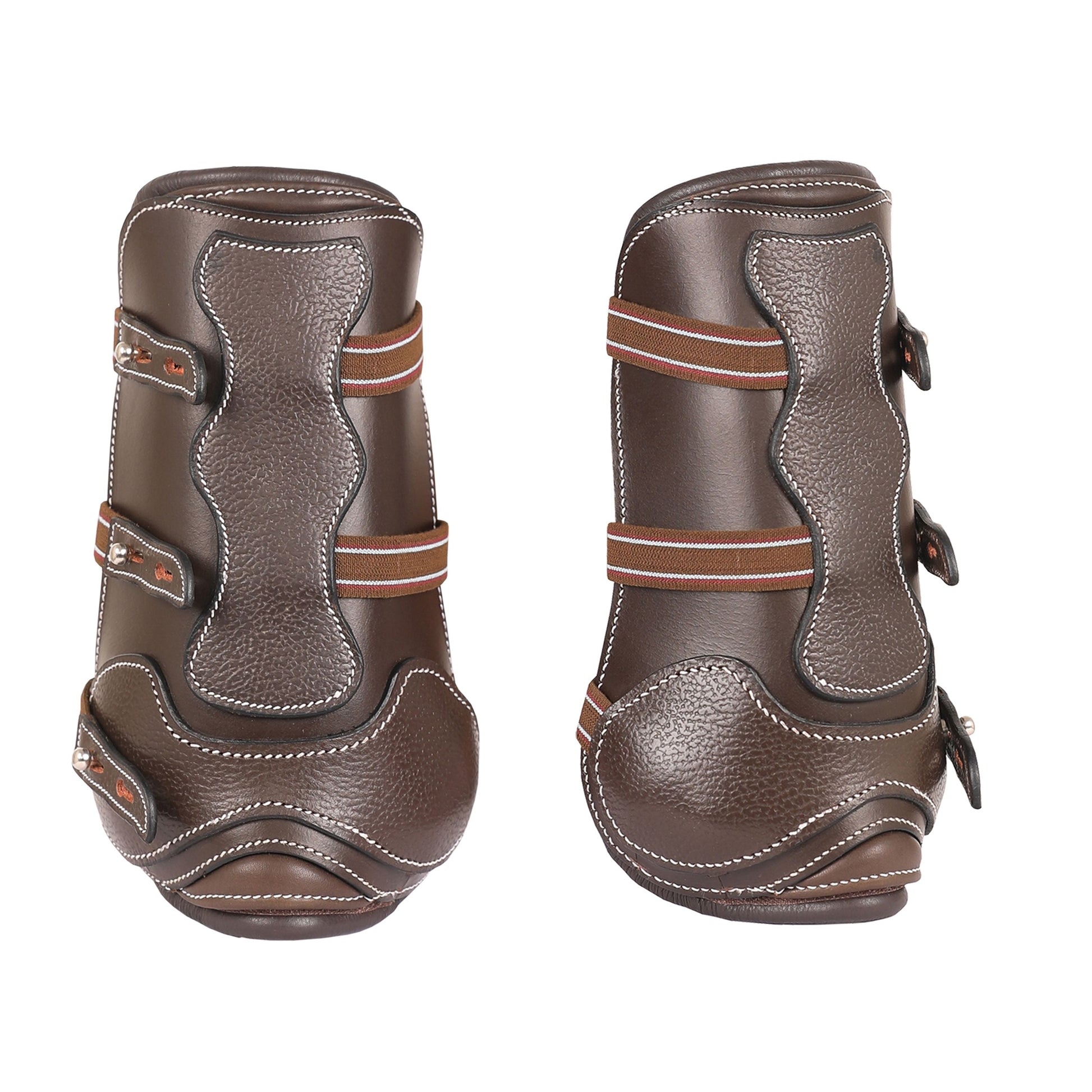 brown leather horse boots