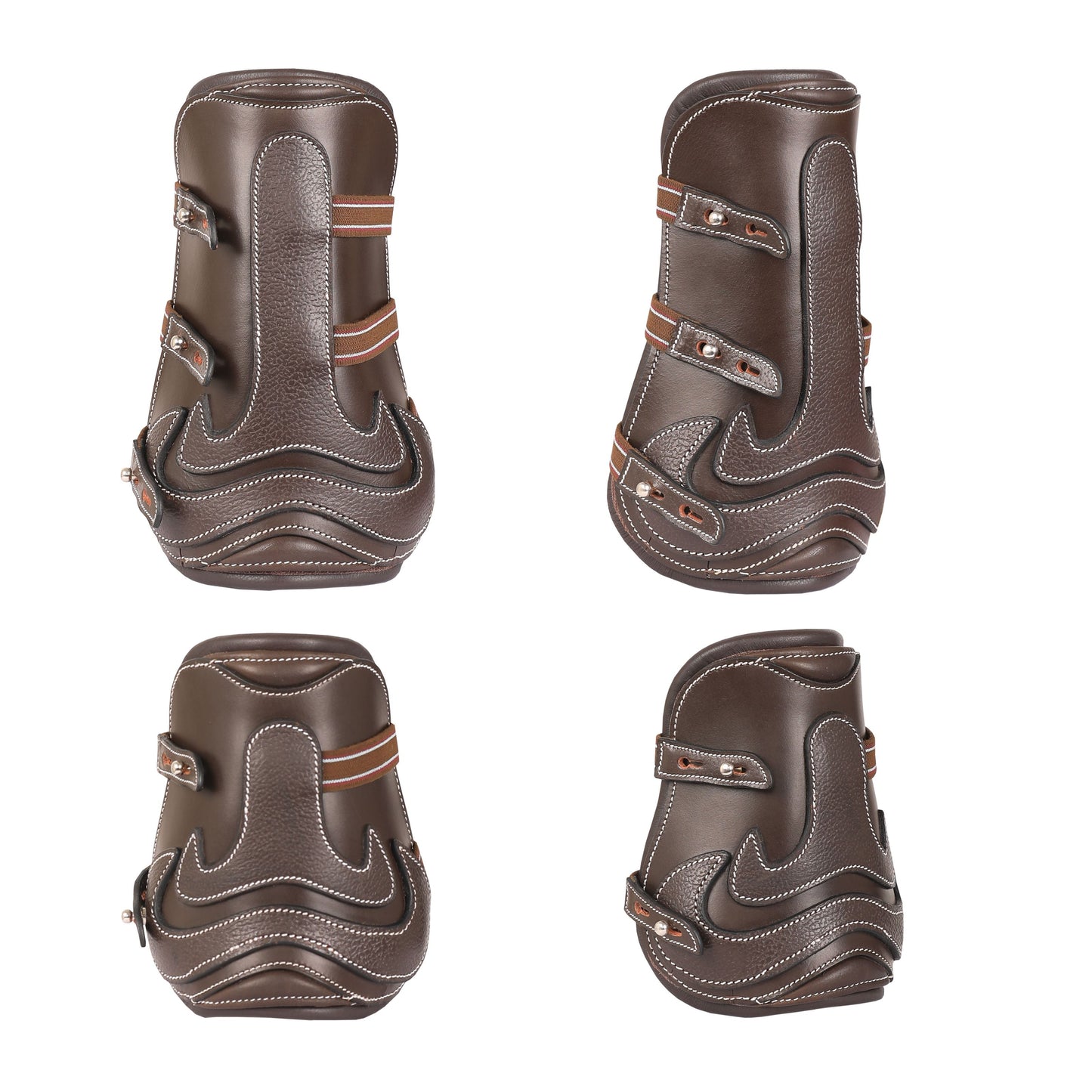 brown leather horse boots