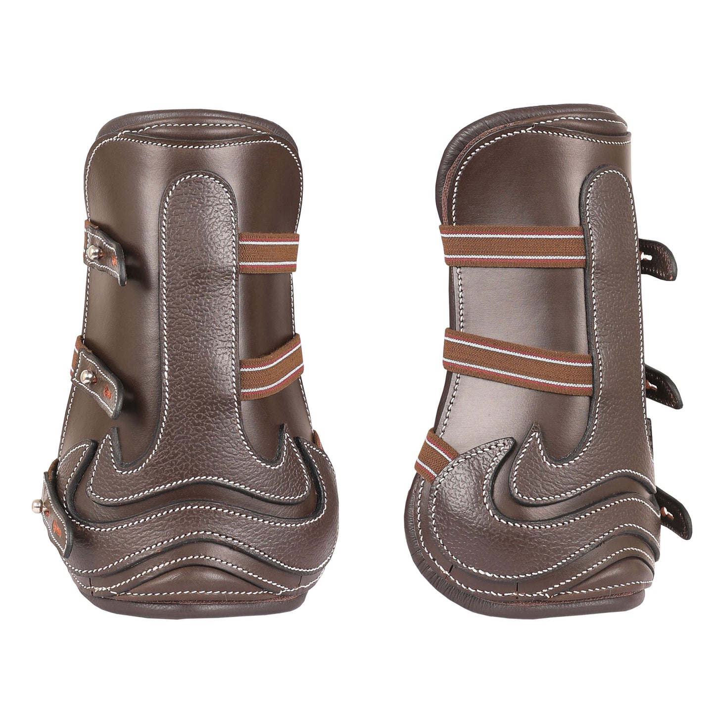 brown leather horse boots