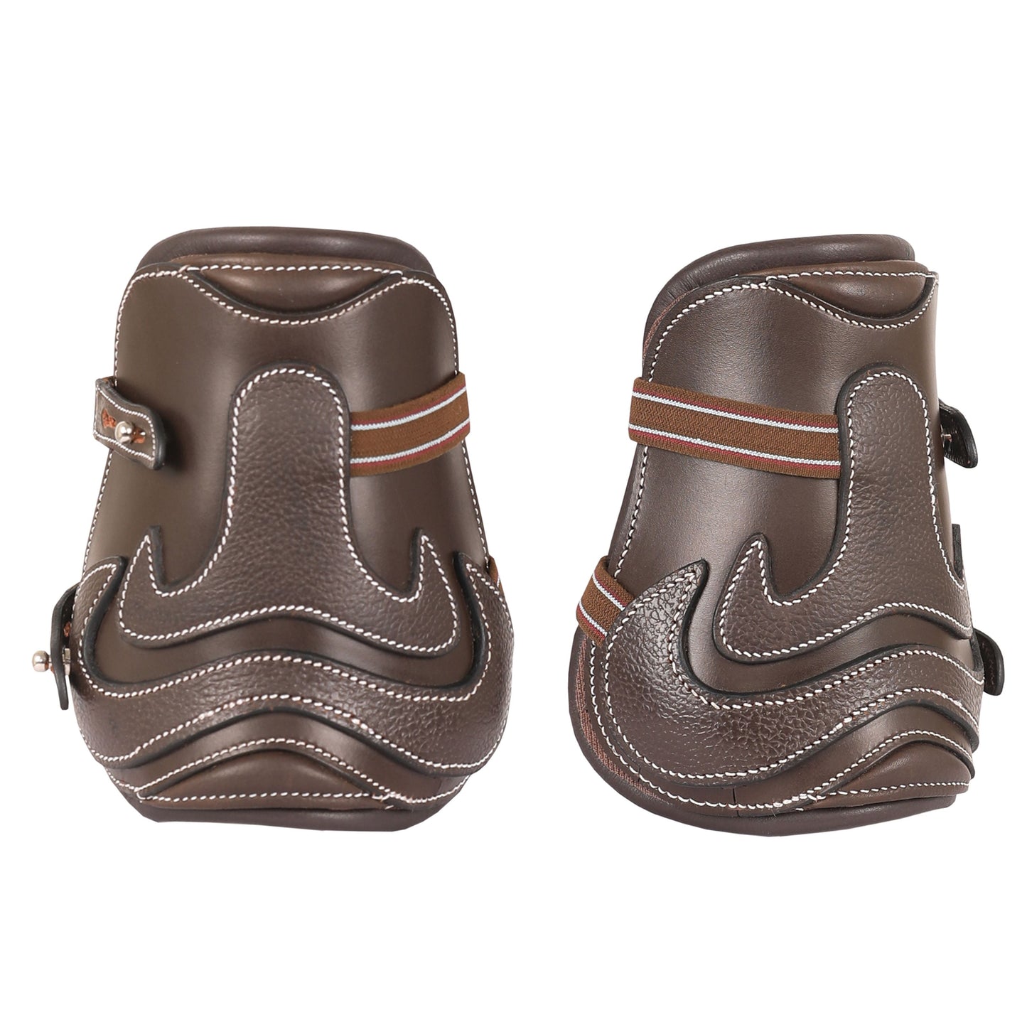 brown leather horse boots