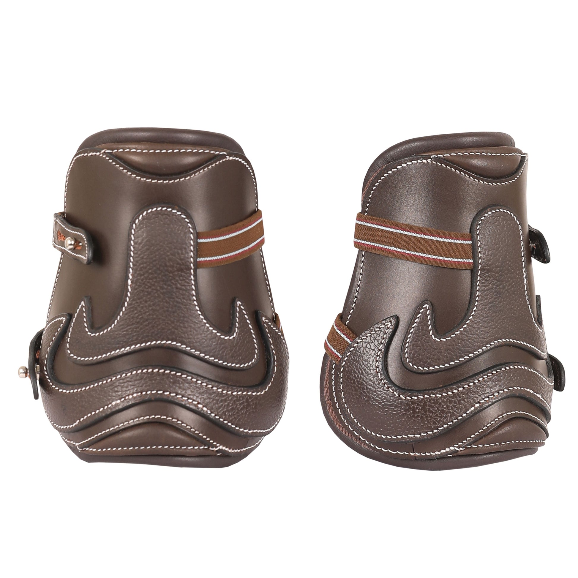 brown leather horse boots