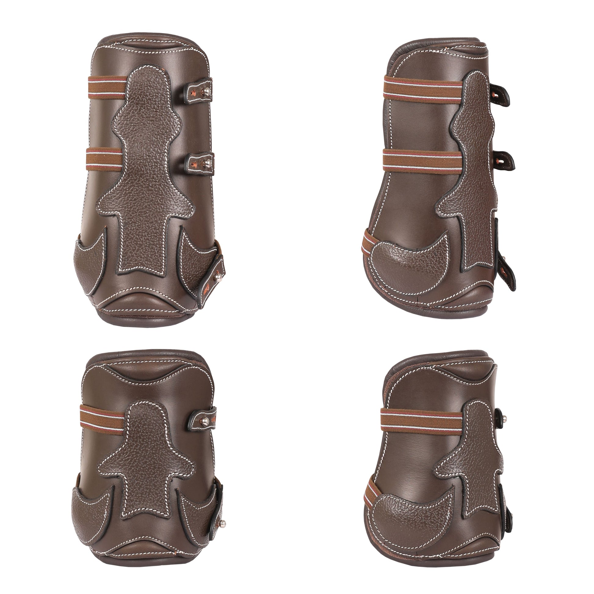 brown leather horse boots