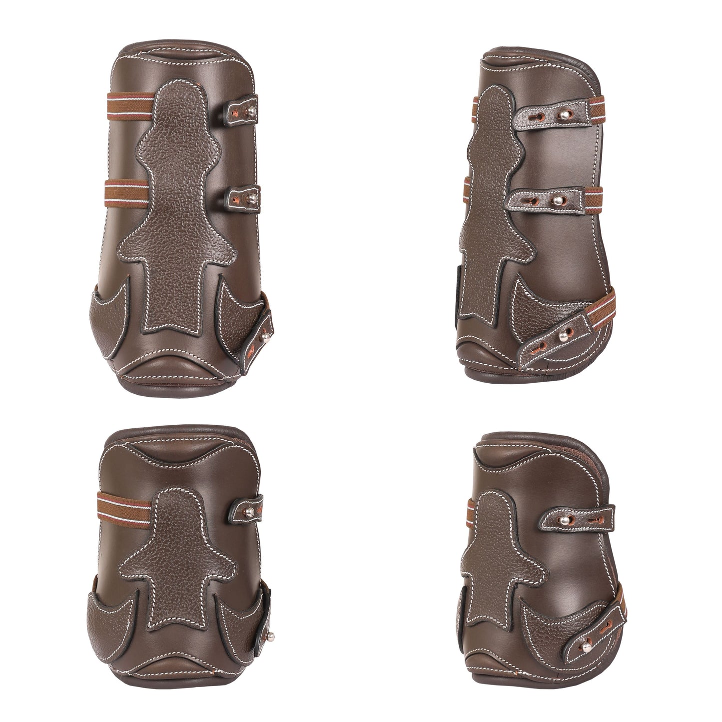 brown leather horse boots