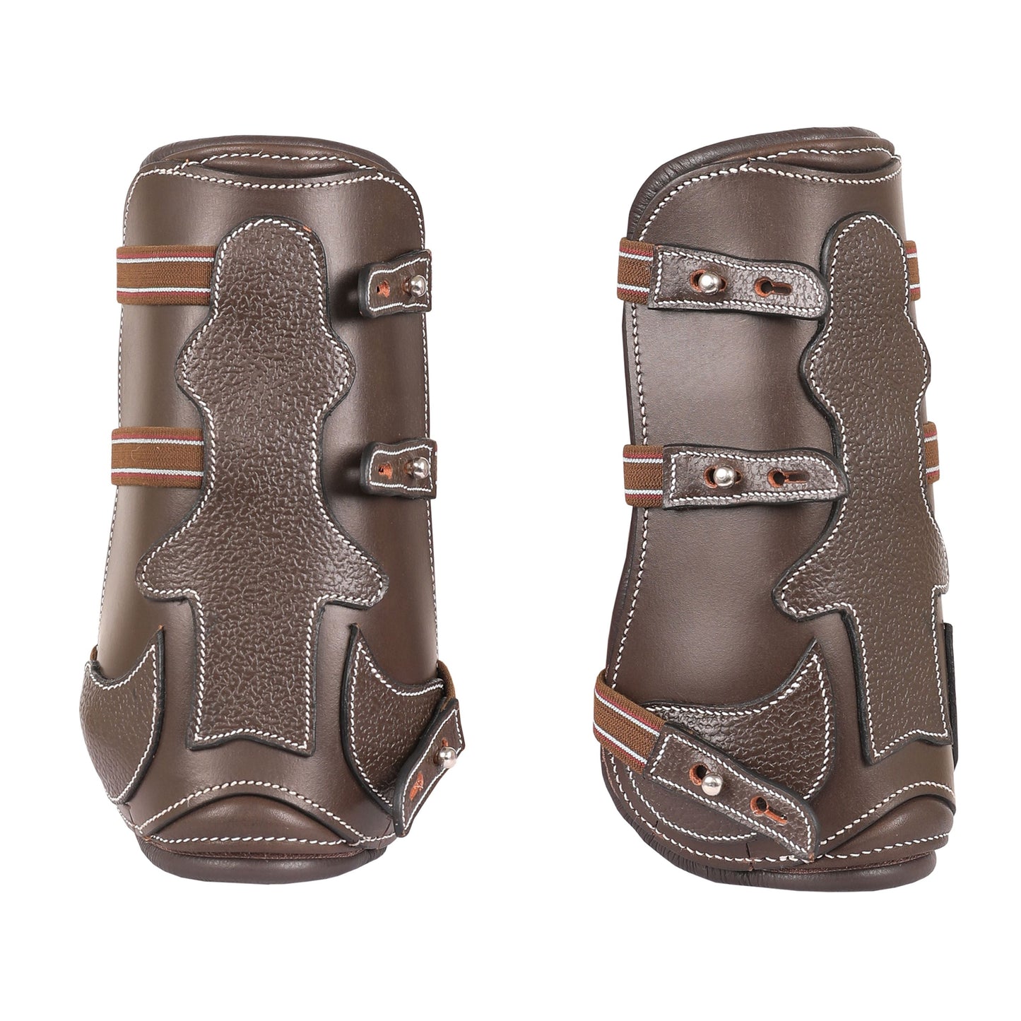 brown leather horse boots
