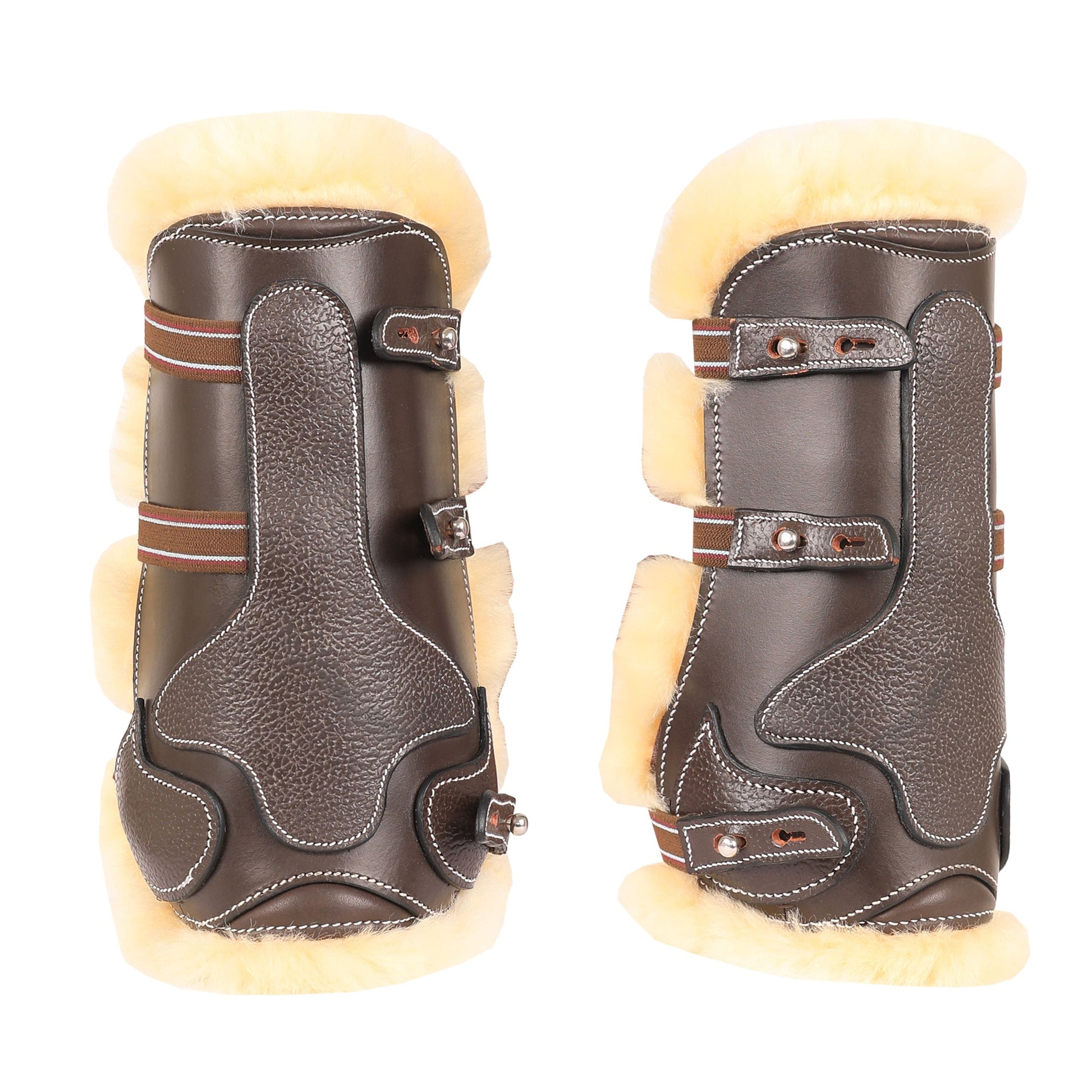 Bridles & Reins ExionPro Leather Horse Tendon Show Jump Boots Havana (Choco Brown)