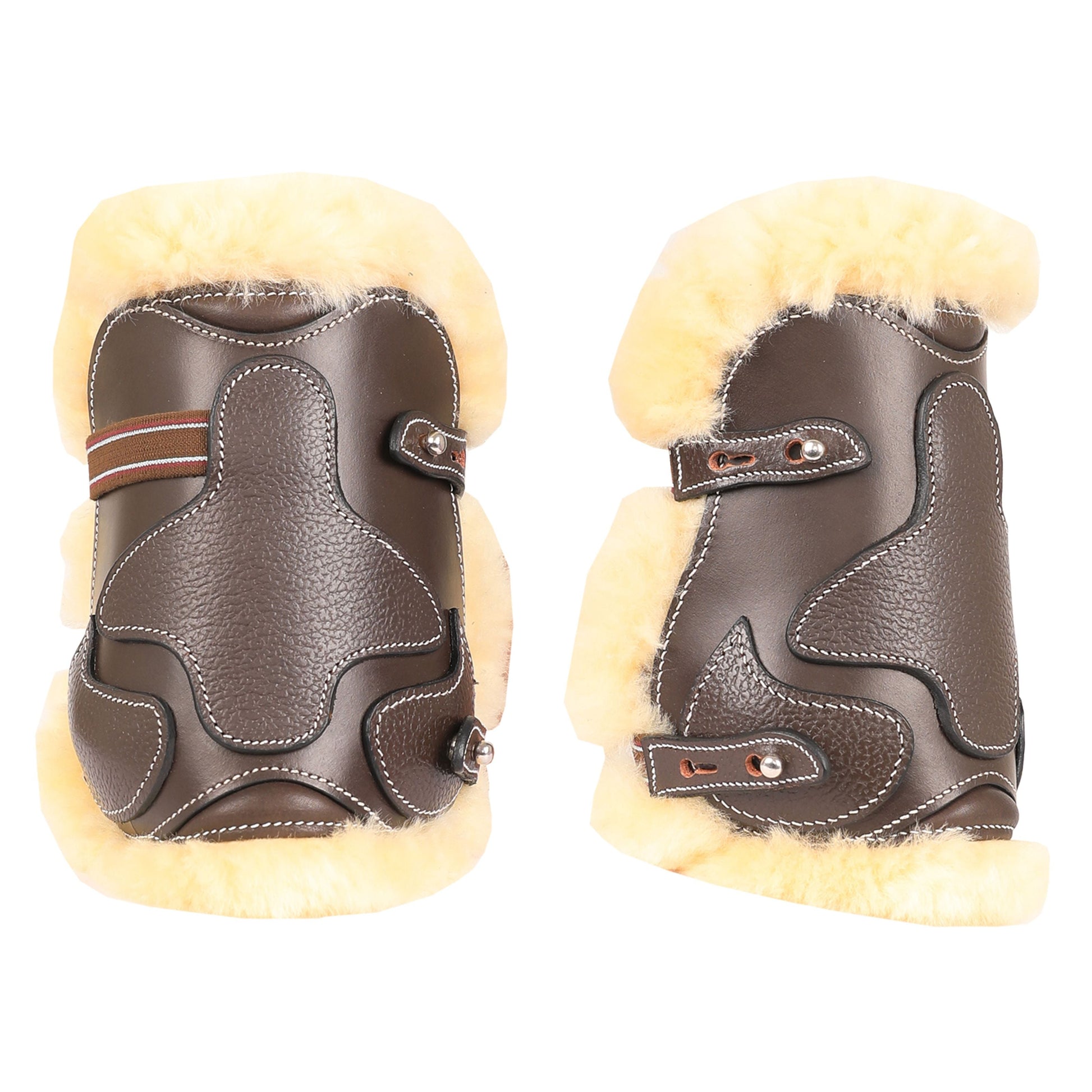 Bridles & Reins ExionPro Leather Horse Tendon Show Jump Boots Havana (Choco Brown)