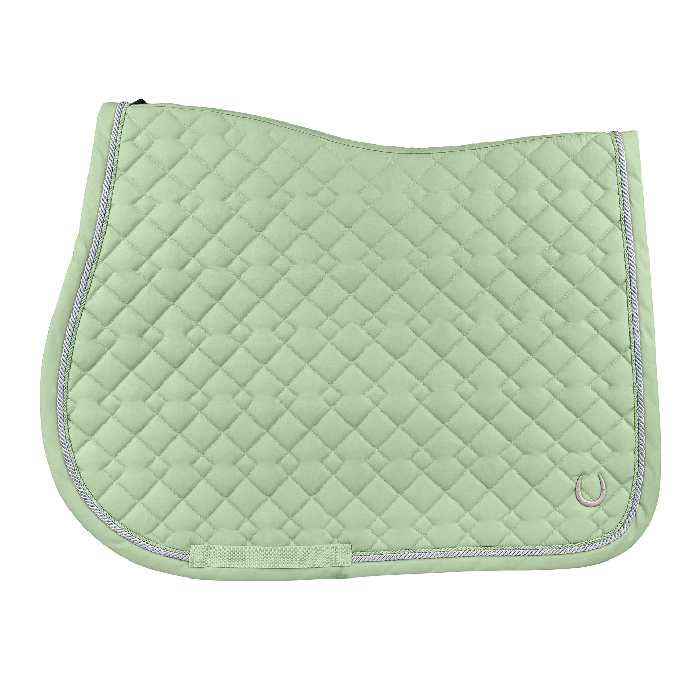 green quilted saddle pad