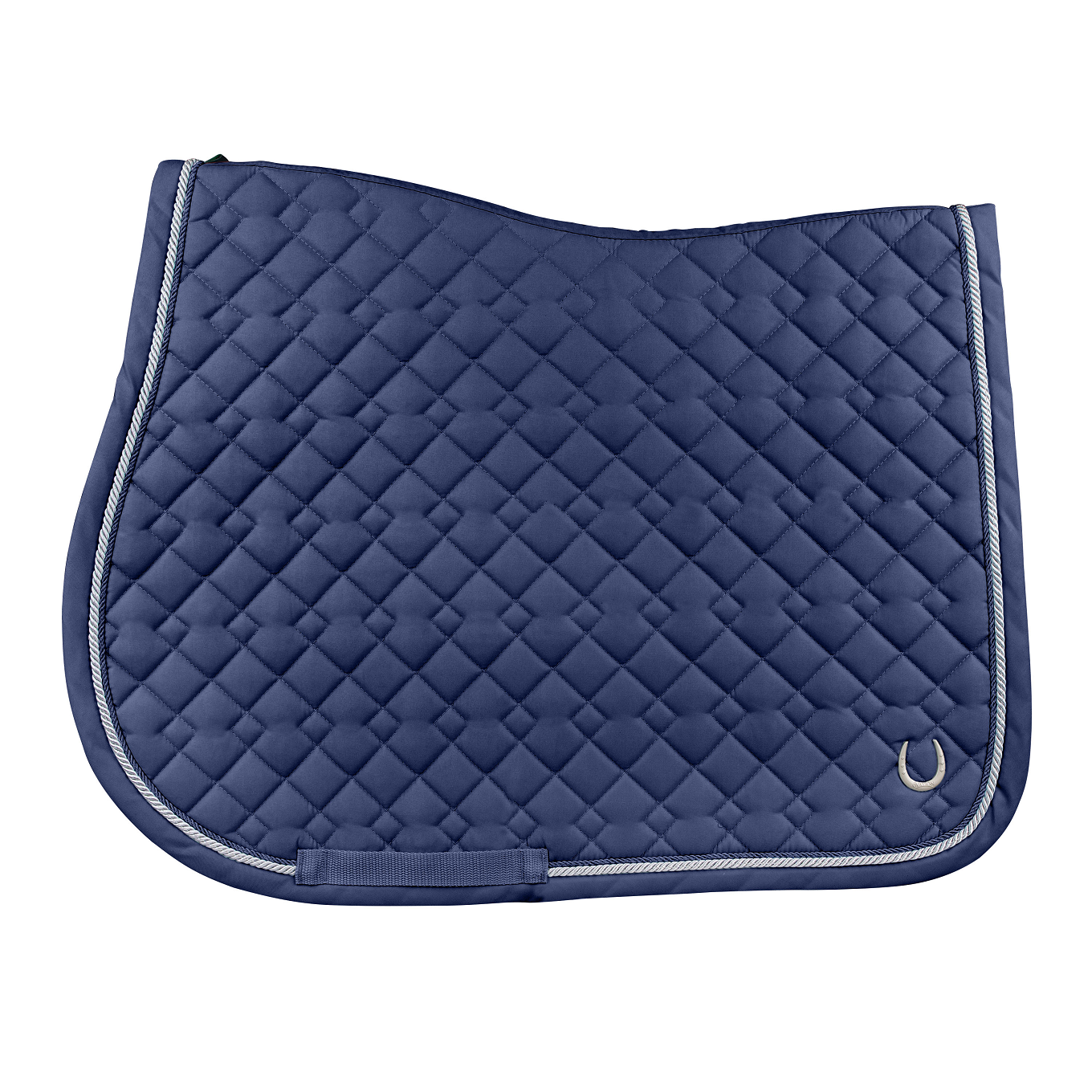 navy quilted saddle pad