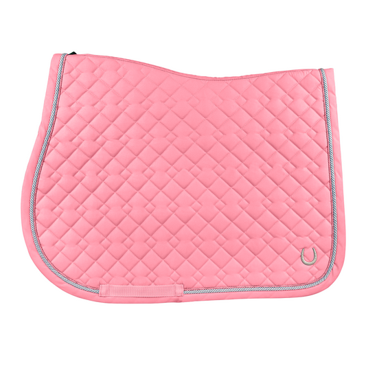pink quilted saddle pad