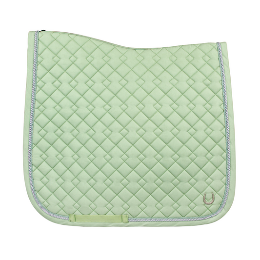 green quilted saddle pad