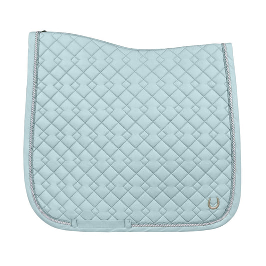 light blue quilted saddle pad