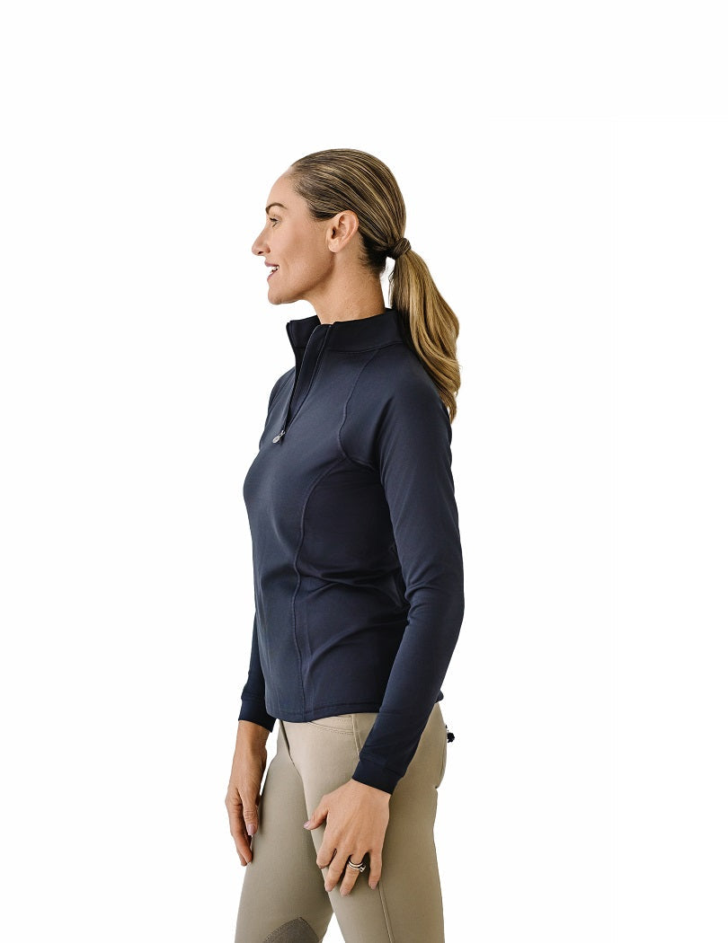 Ovation Riding Women’s Quarter-Zip Performance Sunshirt - Black
