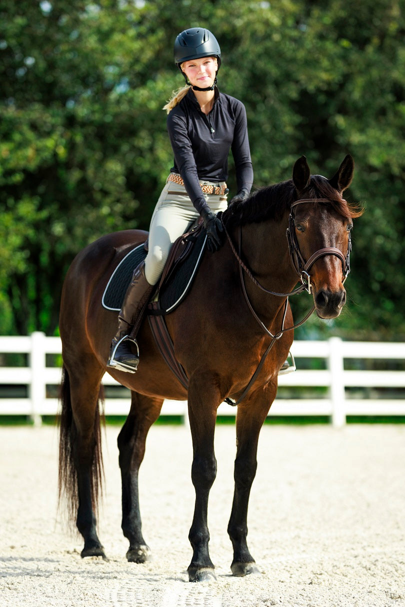 Ovation Riding Women’s Quarter-Zip Performance Sunshirt - Black