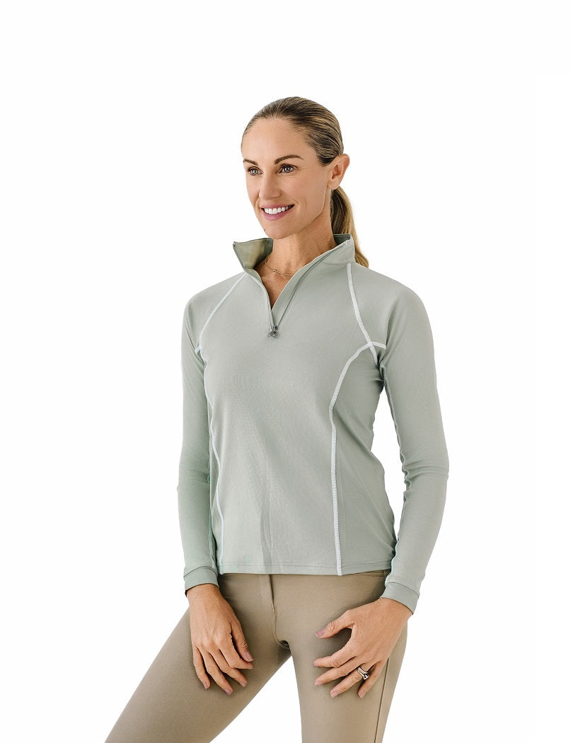 Ovation Riding Women’s Quarter-Zip Performance Sunshirt - Cactus