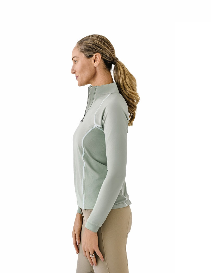 Ovation Riding Women’s Quarter-Zip Performance Sunshirt - Cactus