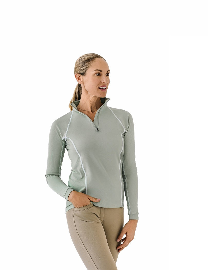 Ovation Riding Women’s Quarter-Zip Performance Sunshirt - Cactus