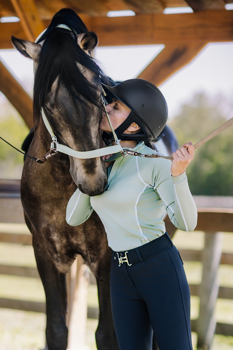 Ovation Riding Women’s Quarter-Zip Performance Sunshirt - Cactus