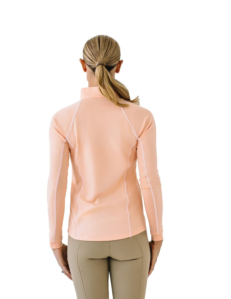Ovation Riding Women’s Quarter-Zip Performance Sunshirt - Peach
