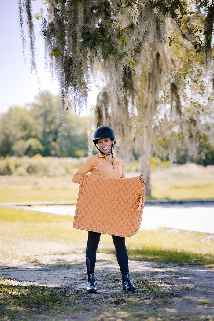 Ovation Riding Women’s Quarter-Zip Performance Sunshirt - Peach