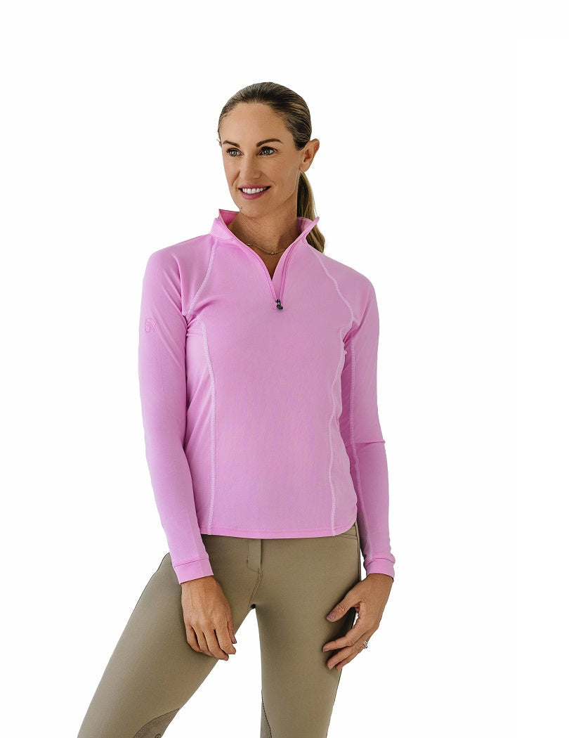 Ovation Riding Women’s Quarter-Zip Performance Sunshirt - Pink