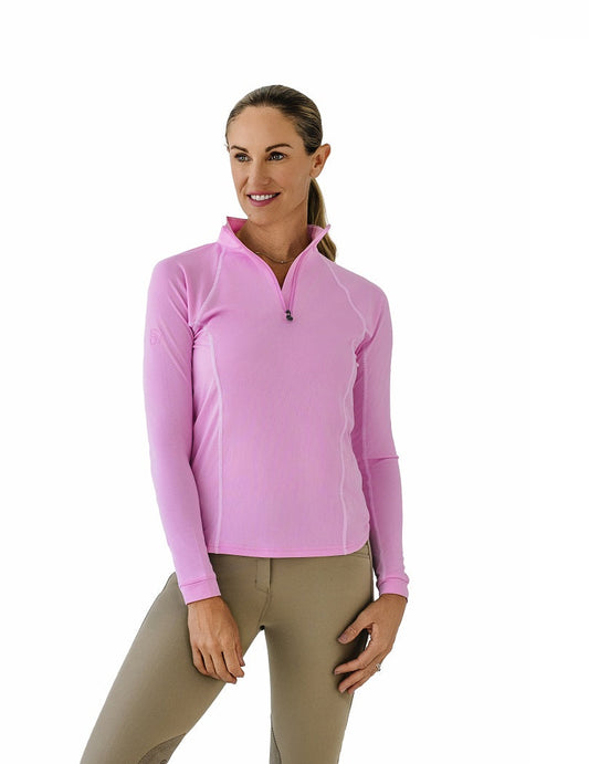 pink long sleeve riding shirt